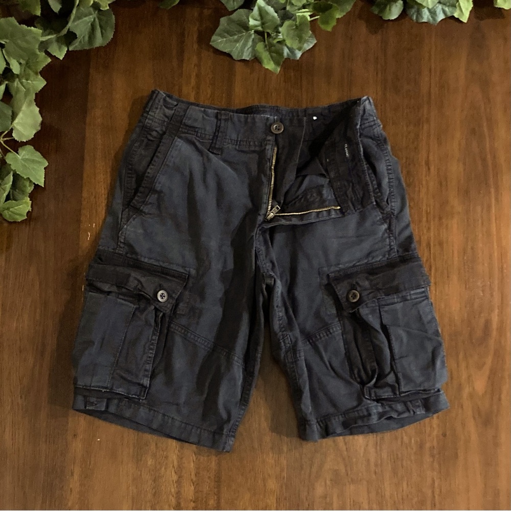 Men’s Dark Navy Blue Classic Fit Cargo Shorts Size 29